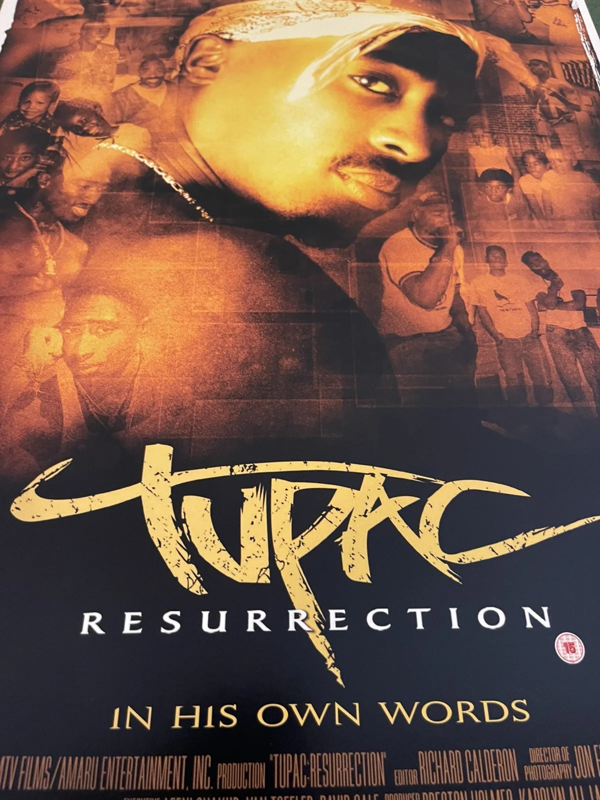 RARE (2004) Tupac Resurrection Original Video Shop Promo Poster A2 - MINT, image 3