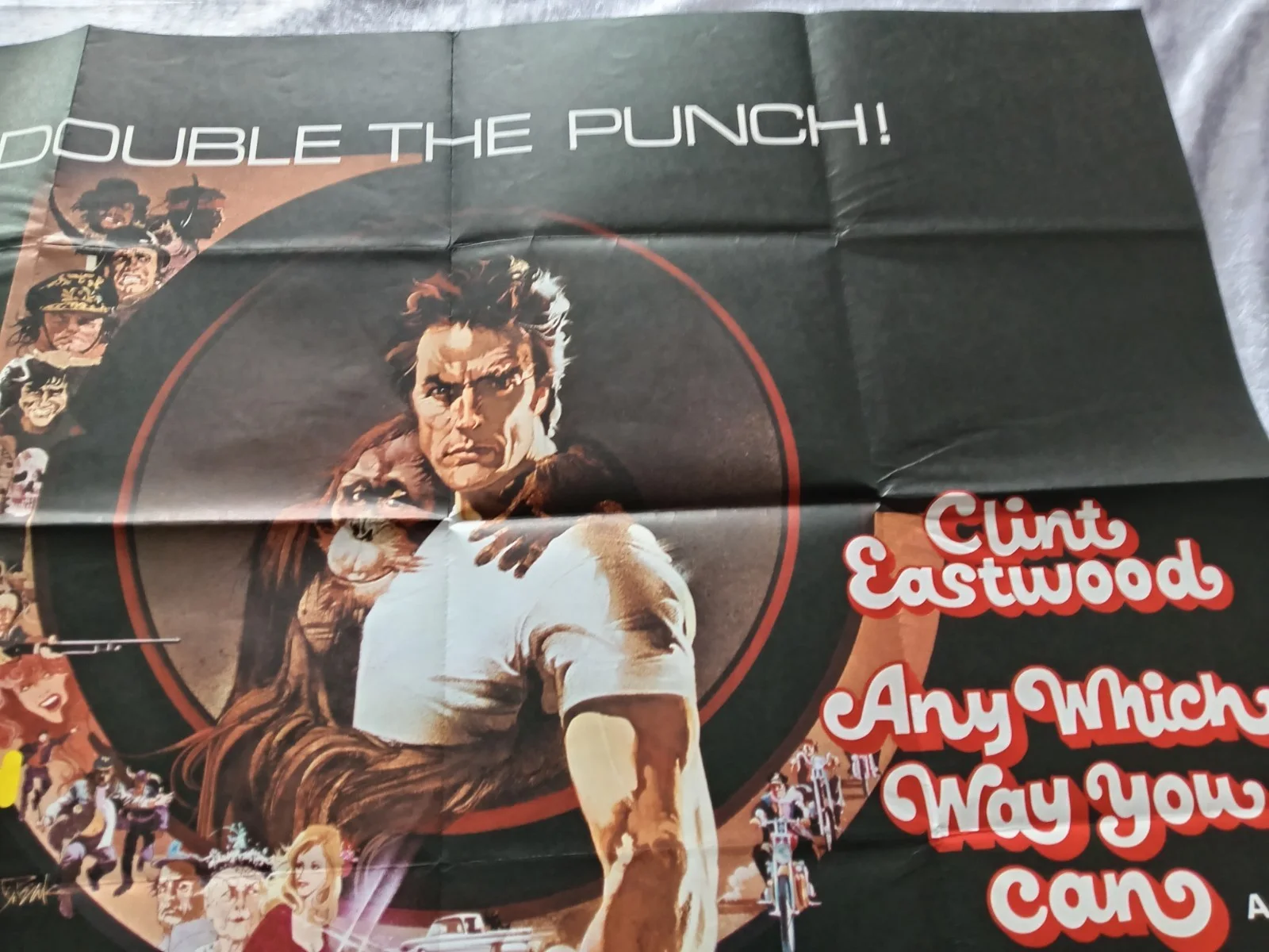 EVERY WHICH WAY BUT LOOSE/ANY WHICH WAY YOU CAN CLINT EASTWOOD UK QUAD POSTER, изображение 3