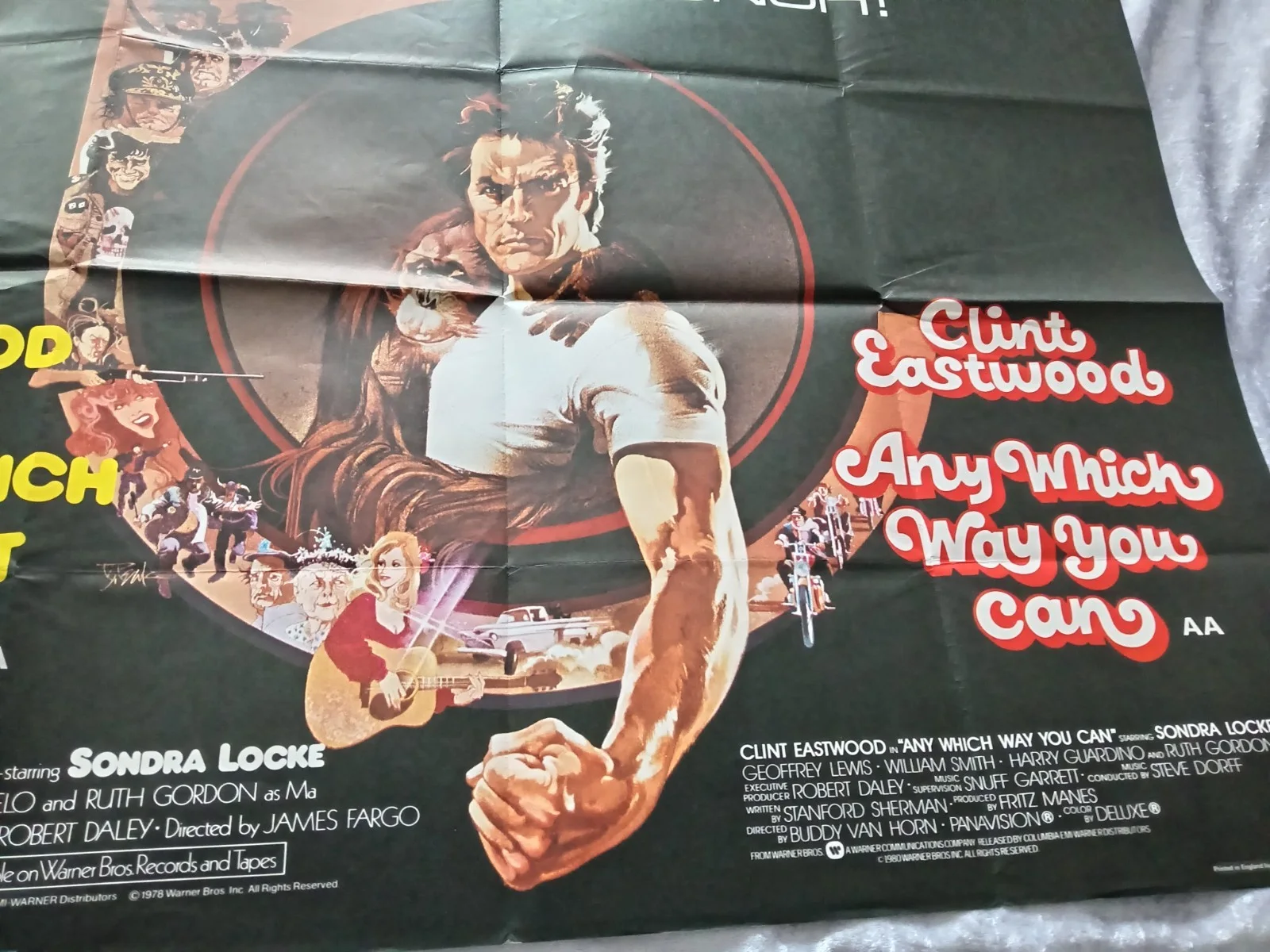 EVERY WHICH WAY BUT LOOSE/ANY WHICH WAY YOU CAN CLINT EASTWOOD UK QUAD POSTER, изображение 5