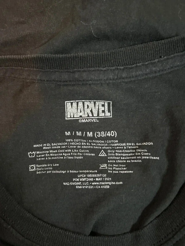 Marvel Venom Purple Smoke Graphic Mens Black T-Shirt Size Medium, image 5