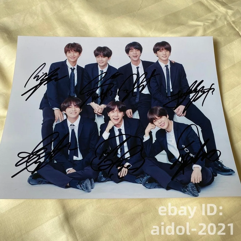 BTS GROUP Autographed Signed Photo 8*10 Autographs K-POP Collection 2025B, image 2