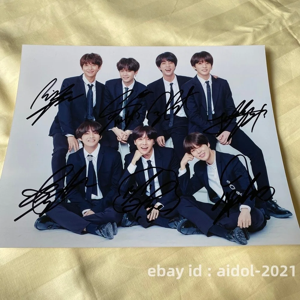 BTS GROUP Autographed Signed Photo 8*10 Autographs K-POP Collection 2025B, image 3