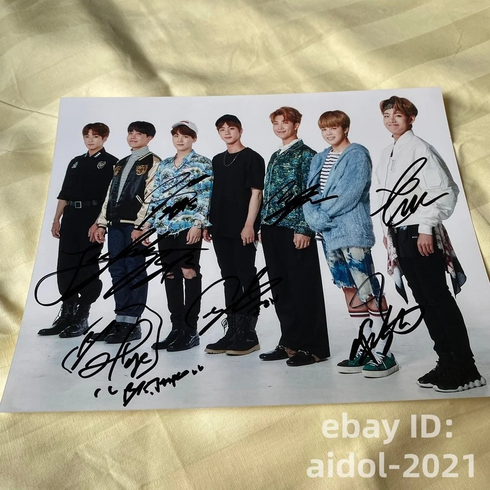 BTS GROUP Autographed Signed Photo 8*10 Autographs K-POP Collection 2025A, image 2