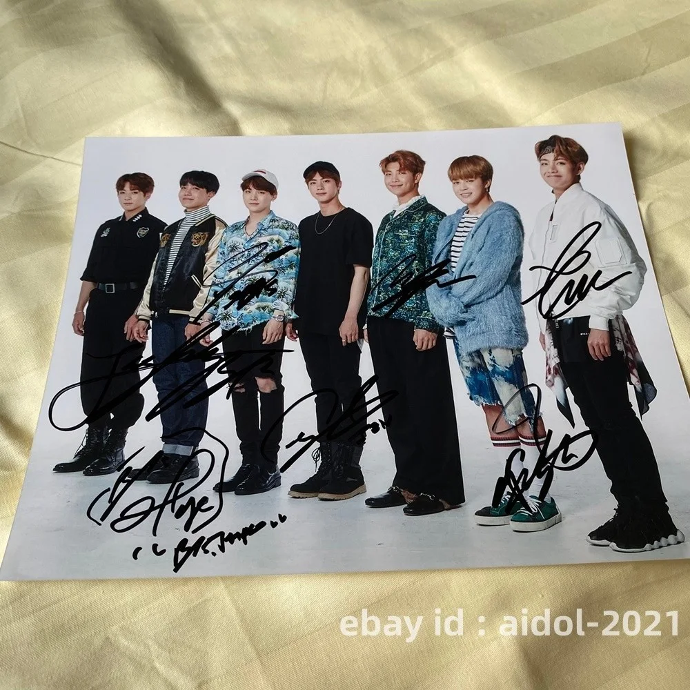 BTS GROUP Autographed Signed Photo 8*10 Autographs K-POP Collection 2025A, image 3