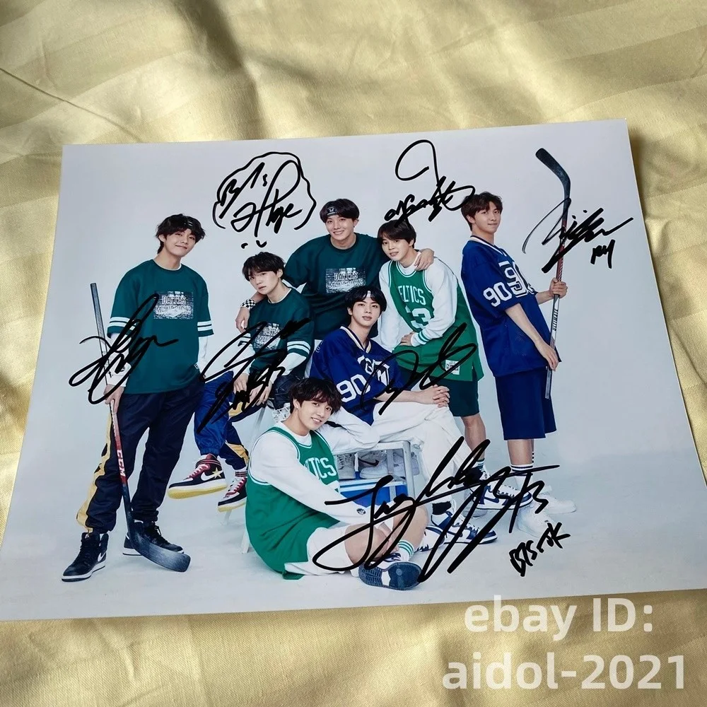 BTS GROUP Autographed Signed Photo 8*10 Autographs K-POP Collection 2025D, image 2