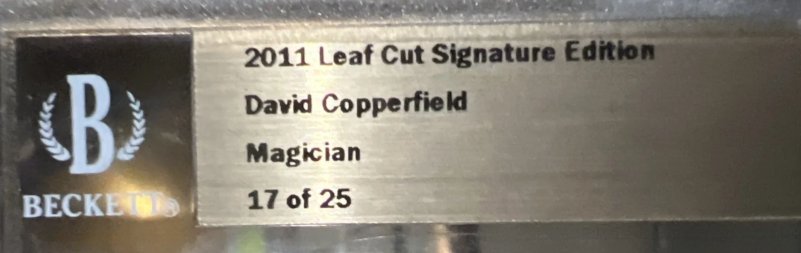 David Copperfield — 2011 Leaf Cut Signature edition David Copperfield /25 Autograph BGS 2-0-1-1, image 2