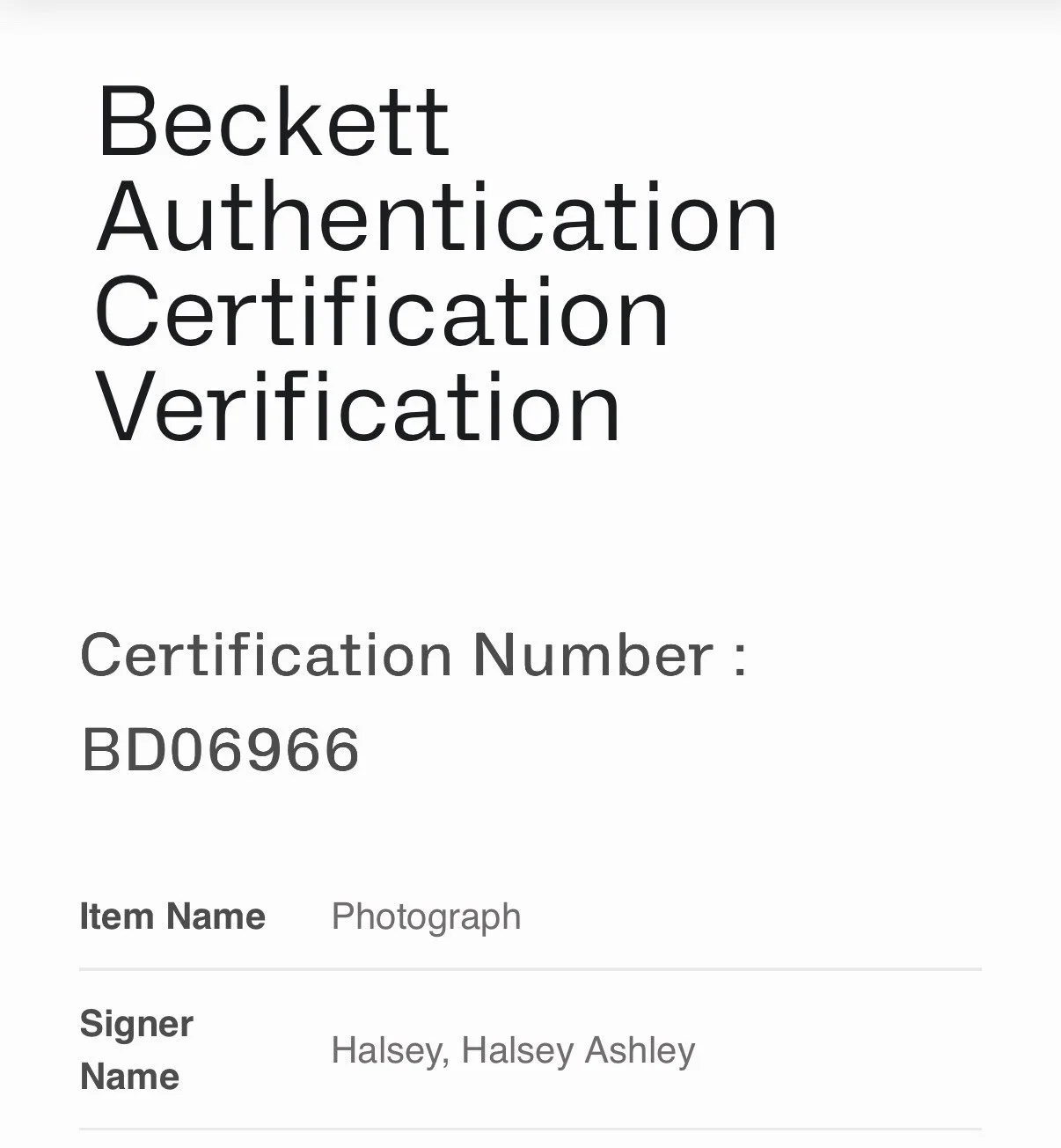 ASHLEY HALSEY SIGNED AUTOGRAPH 11x14 ROLLING STONES PHOTO BECKETT BD06966, image 4