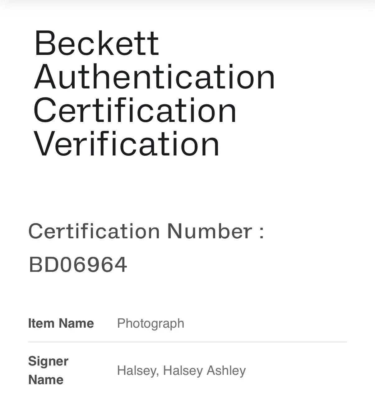ASHLEY HALSEY SIGNED 11x14 SEXY PHOTO BECKETT COA BD06964, изображение 5