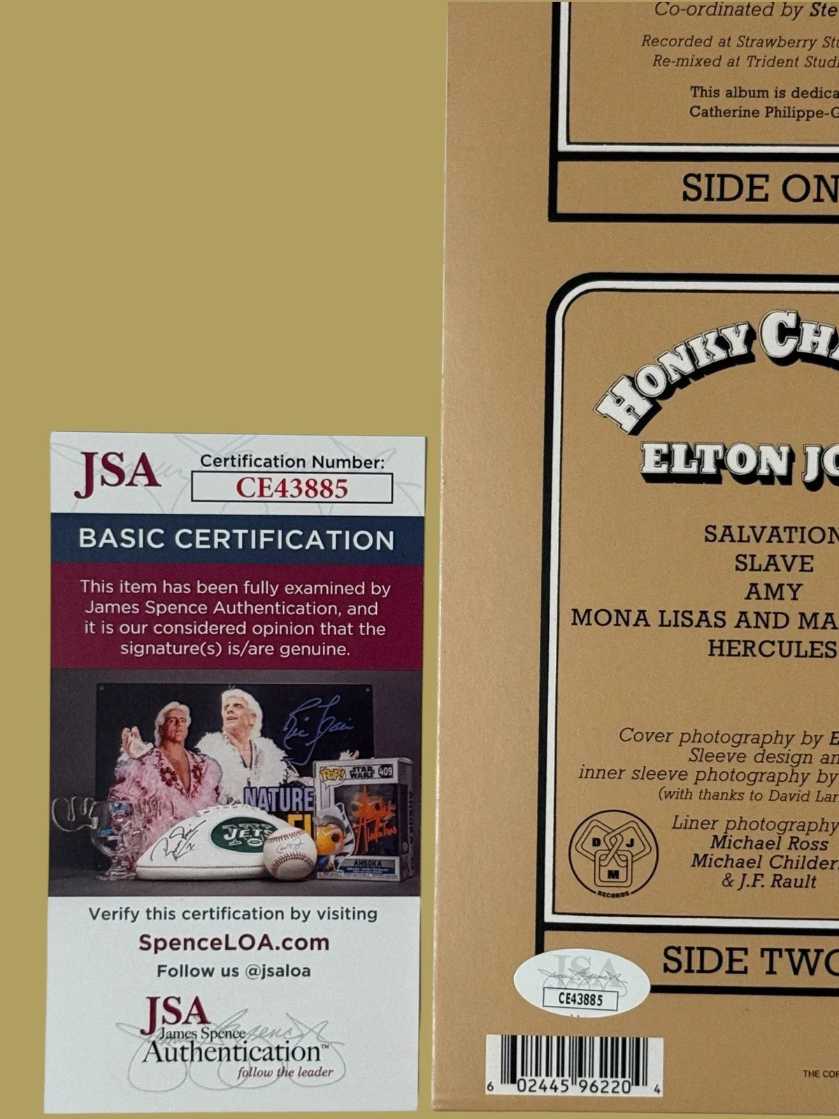 BERNIE TAUPIN SIGNED HONKY CHATEAU VINYL AUTOGRAPH W/PROOF JSA CE43885, изображение 2