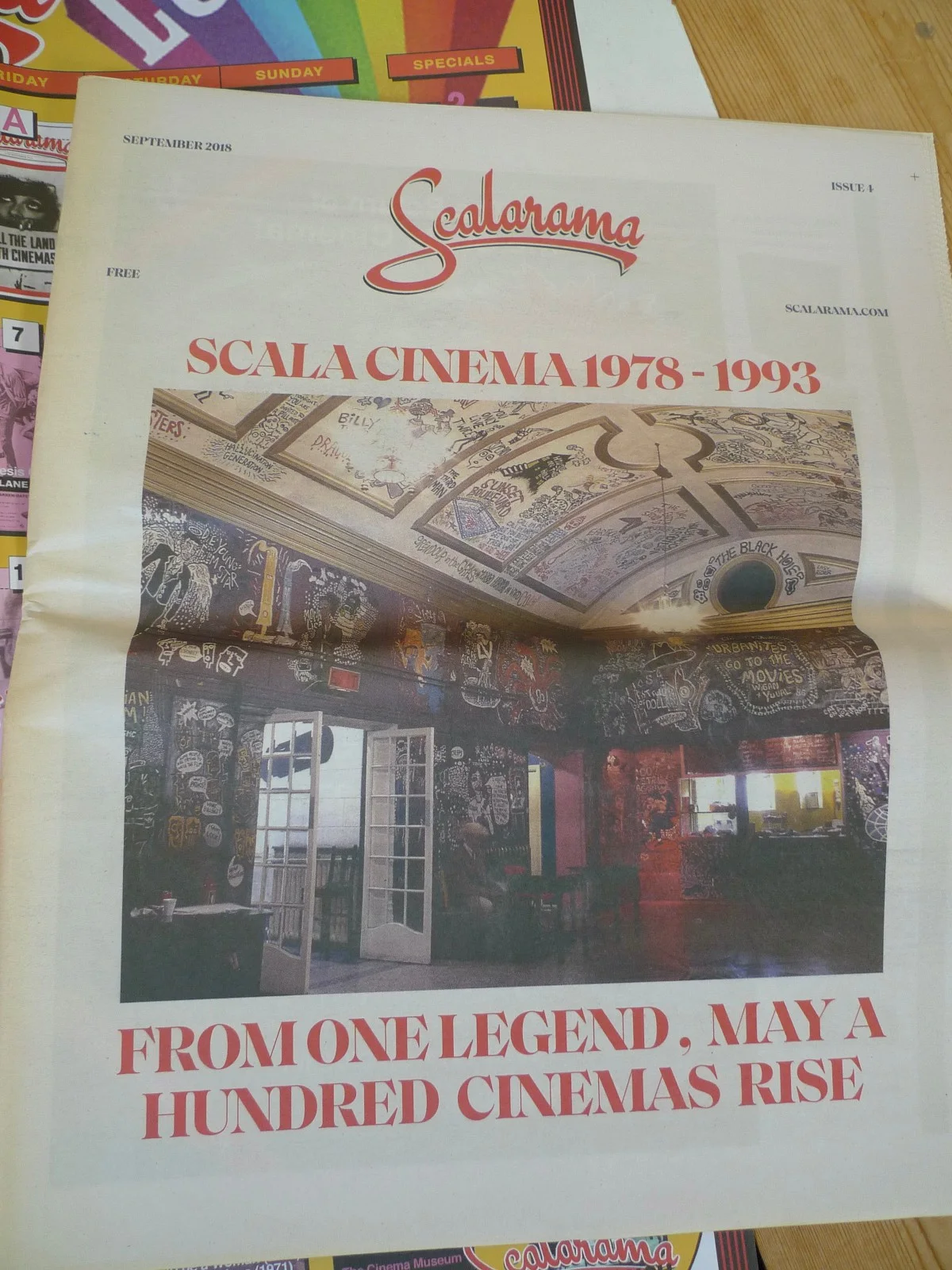 SCALARAMA Scala Cinema 1978-1993 Original Programme Newspaper & Poster CULT FILM, изображение 2