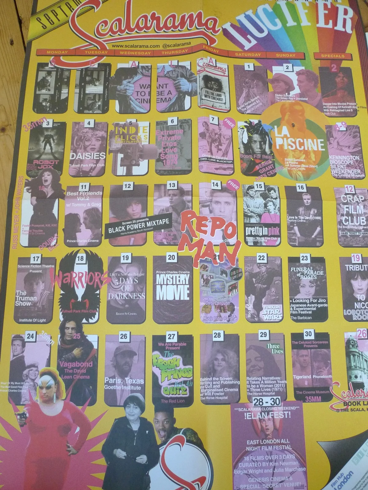 SCALARAMA Scala Cinema 1978-1993 Original Programme Newspaper & Poster CULT FILM, изображение 3
