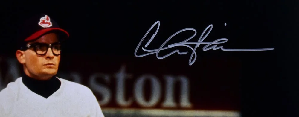 Charlie Sheen — Charlie Sheen Autographed Major League 16x20 On Mound Photo - Beckett W Hologram, изображение 2