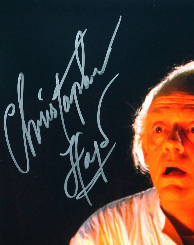 Christopher Lloyd — Christopher Lloyd Signed 16x20 Photo Back to the Future w/ Marty- JSA Auth *S, image 2