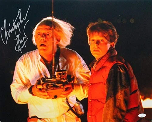 Christopher Lloyd — Christopher Lloyd Signed 16x20 Photo Back to the Future w/ Marty- JSA Auth *S, image 3