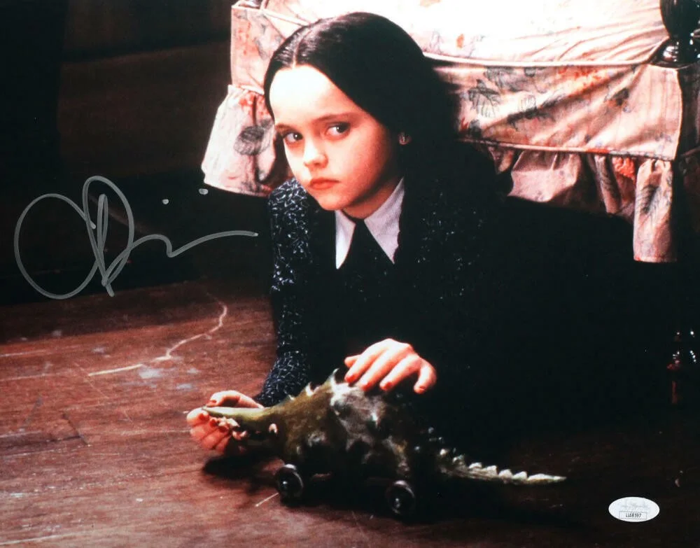 Christina Ricci — Christina Ricci Autographed 11x14 Photo Addams Family Under Chair - JSA Auth *S