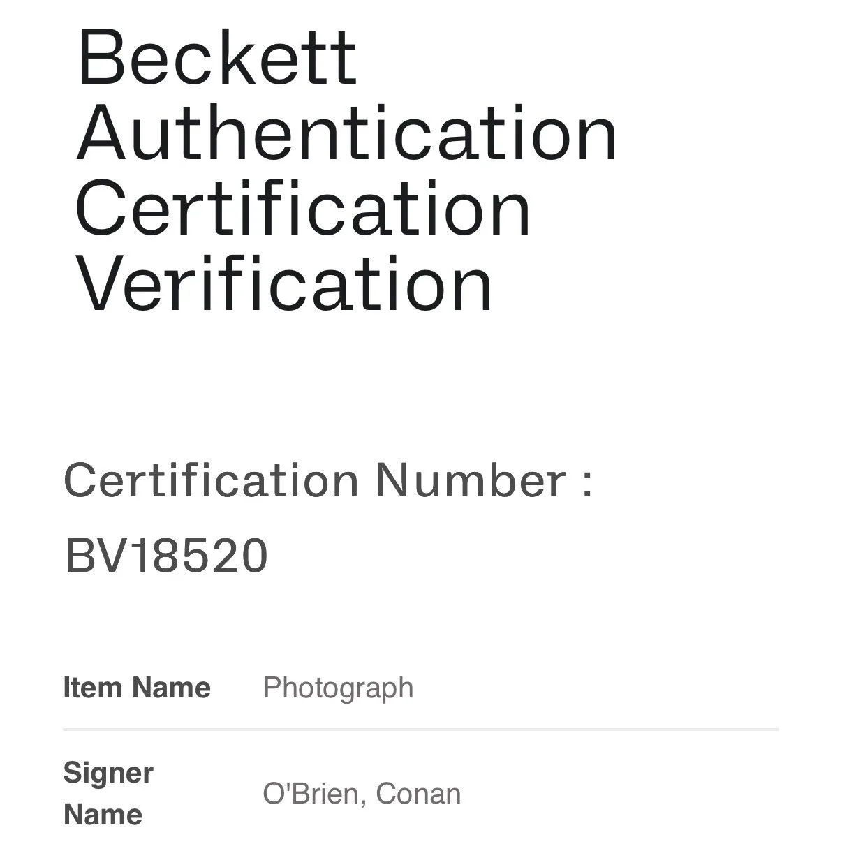 Conan O’Brien — CONAN O’BRIEN SIGNED AUTOGRAPHED MICROPHONE HOST COMEDIAN BECKETT BV18520, image 4