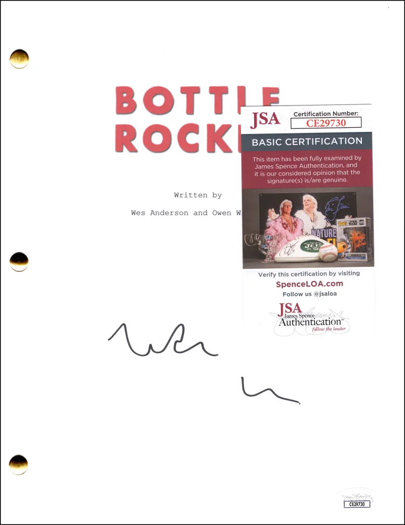 Wes Anderson — Wes Anderson Signed Autograph Bottle Rocket Full Movie Script Screenplay JSA COA, image 2