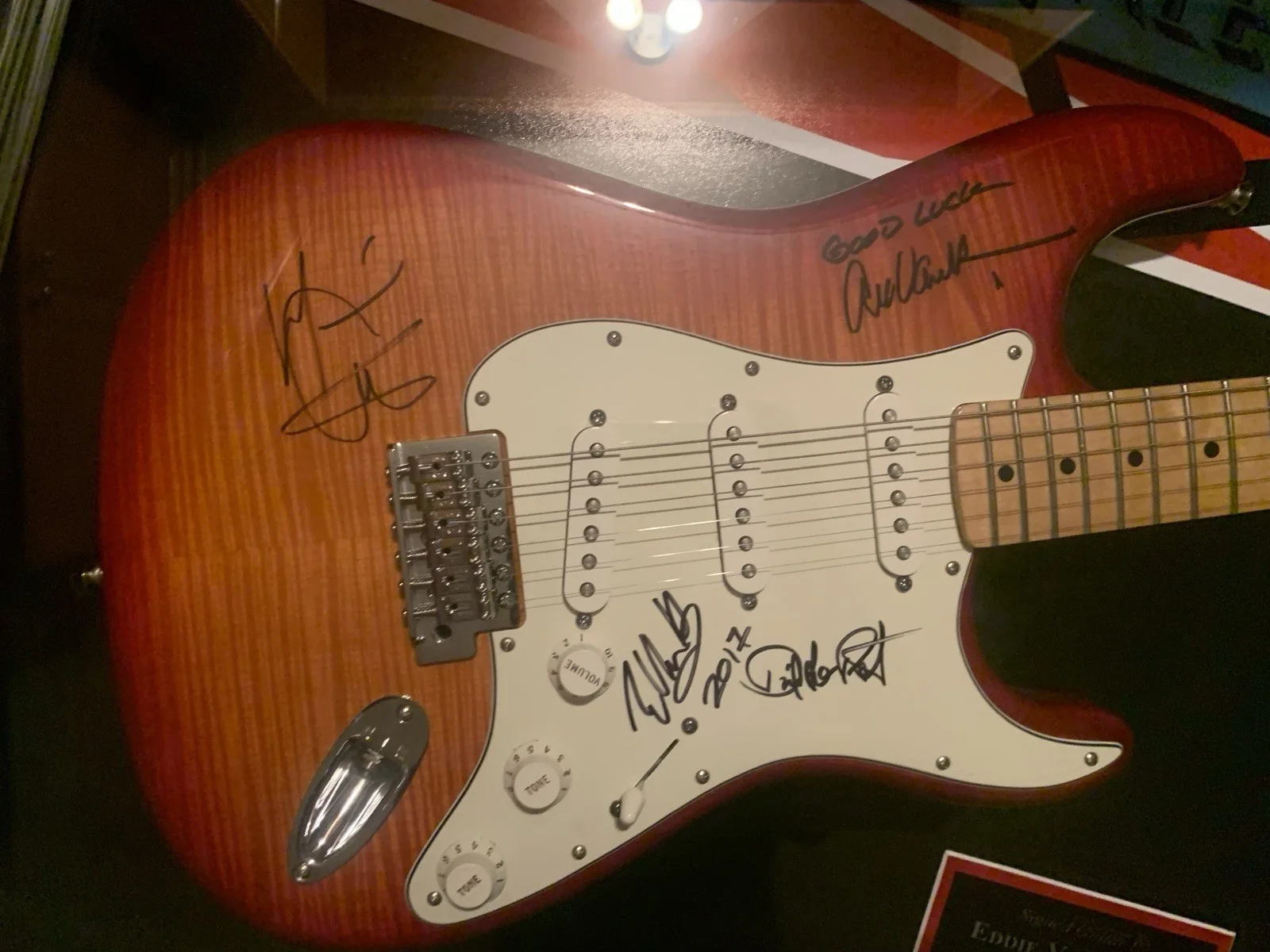 Van Halen Signed Guitar Eddie Alex David Lee Roth Michael Anthony, image 3