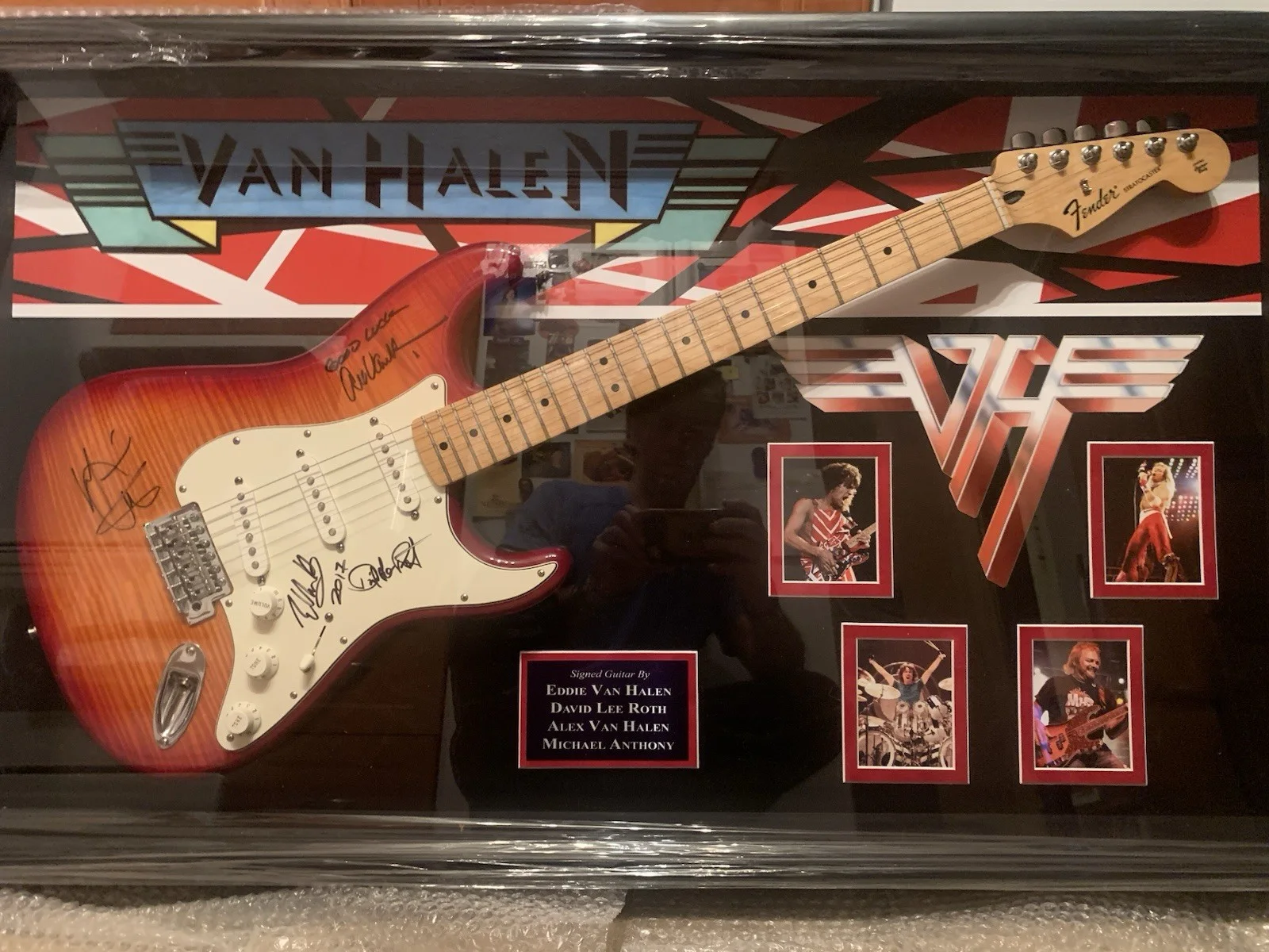Van Halen Signed Guitar Eddie Alex David Lee Roth Michael Anthony, image 4