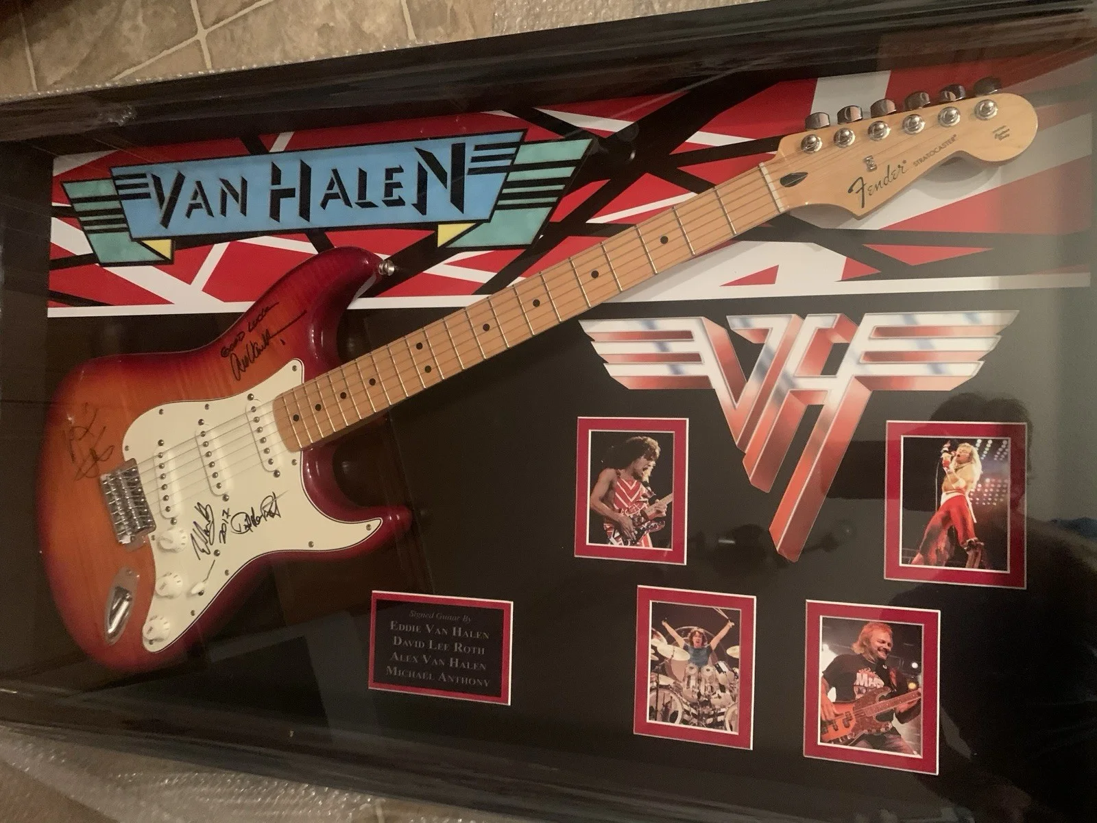 Van Halen Signed Guitar Eddie Alex David Lee Roth Michael Anthony, image 5