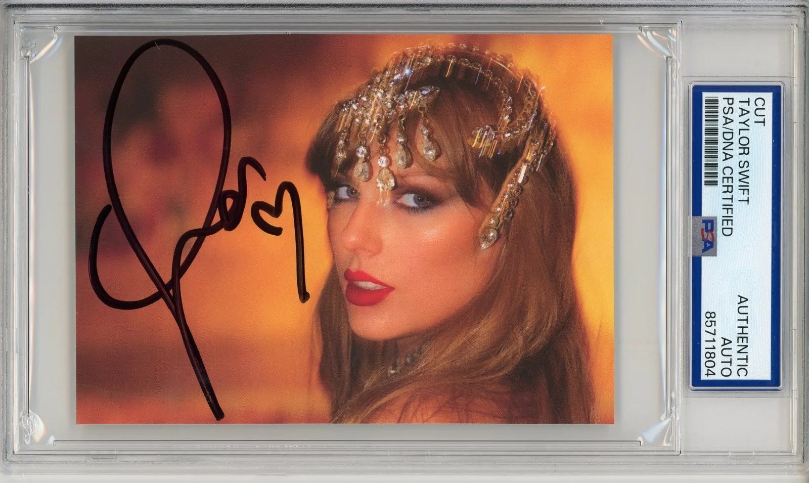 SIGNED HEART TAYLOR SWIFT LIFE OF A SHOWGIRL PHOTO PSA DNA CERTIFIED AUTOGRAPH, изображение 3