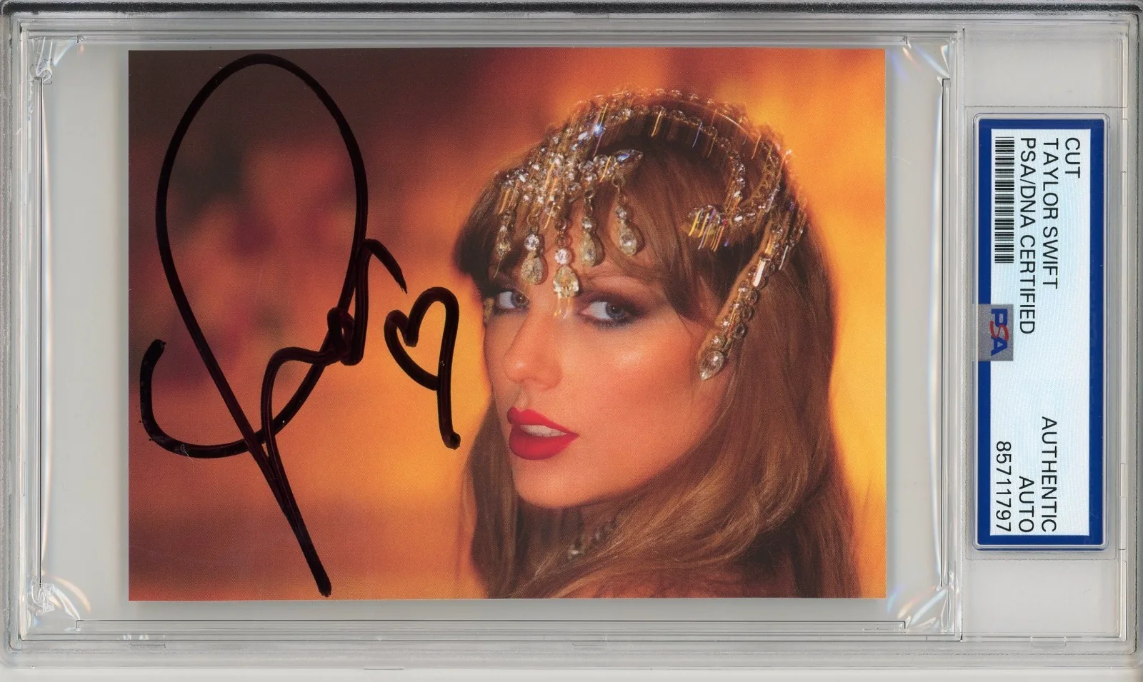 SIGNED HEART TAYLOR SWIFT LIFE OF A SHOWGIRL PHOTO PSA DNA CERTIFIED AUTOGRAPH, изображение 4