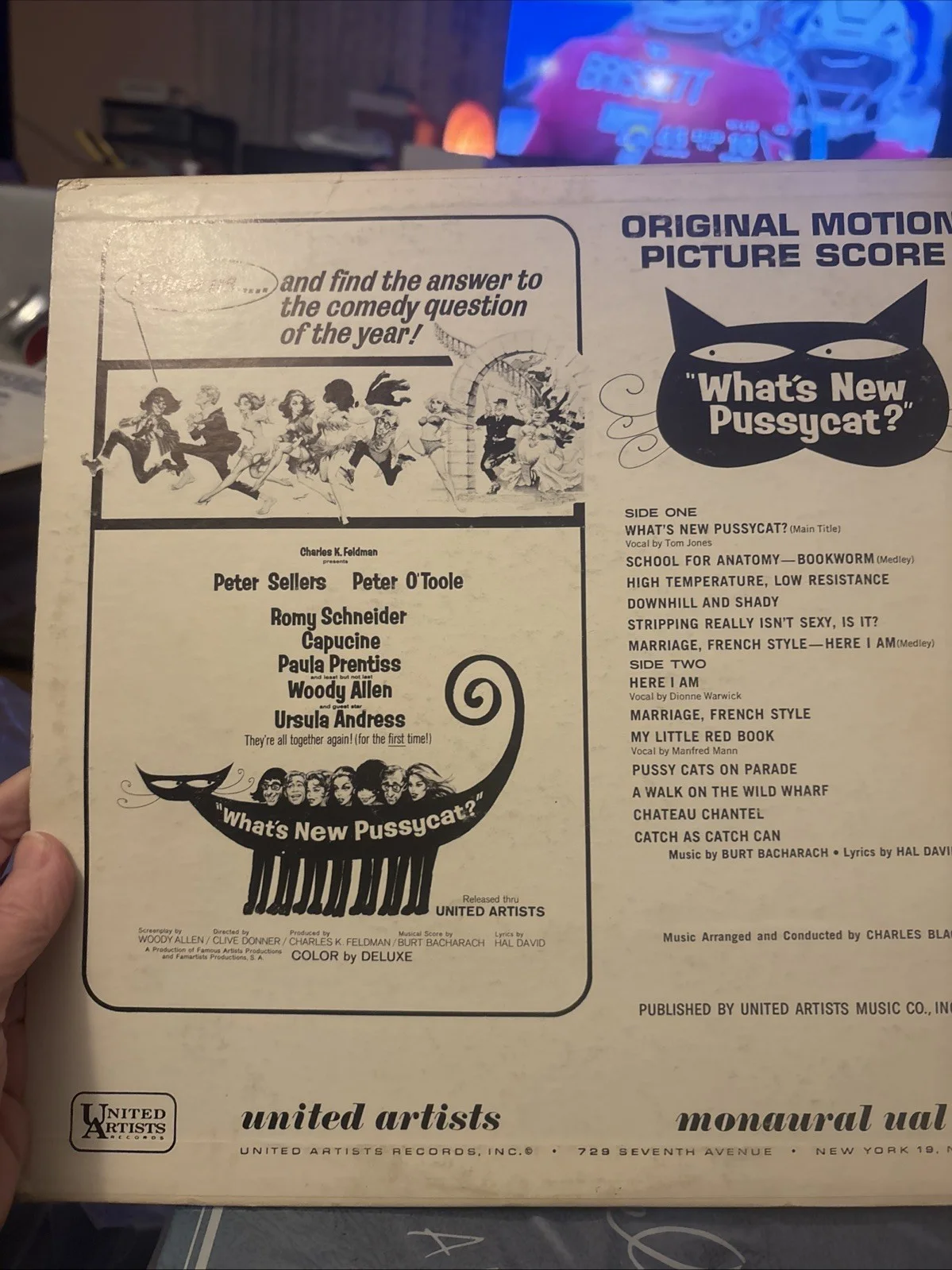 BURT BACHARACH "WHAT'S NEW PUSSYCAT" 1965 MOVIE SOUNDTRACK RECORD, изображение 4