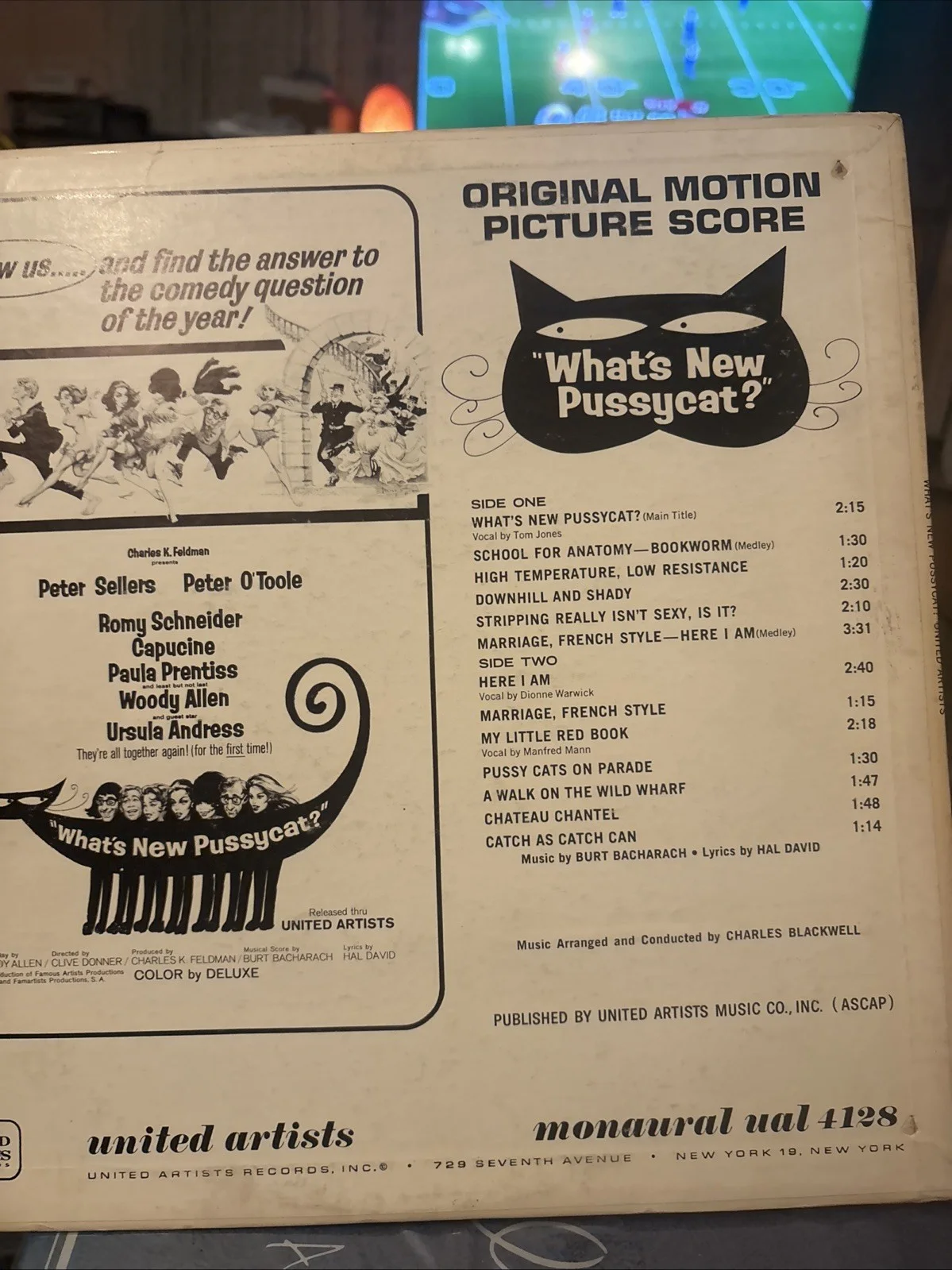 BURT BACHARACH "WHAT'S NEW PUSSYCAT" 1965 MOVIE SOUNDTRACK RECORD, изображение 5