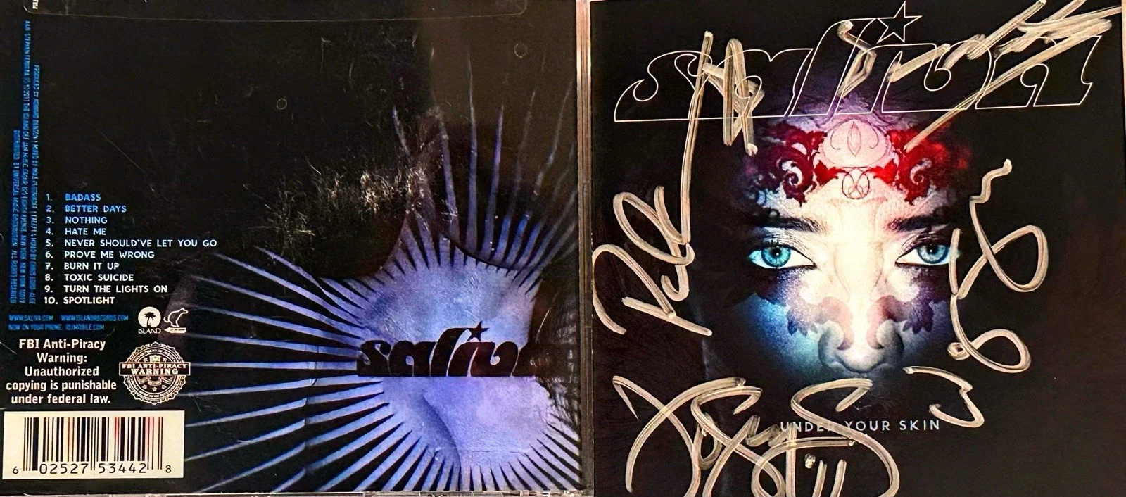 Saliva !! UNDER YOUR SKIN Authentic Signatures By The Band ., изображение 3