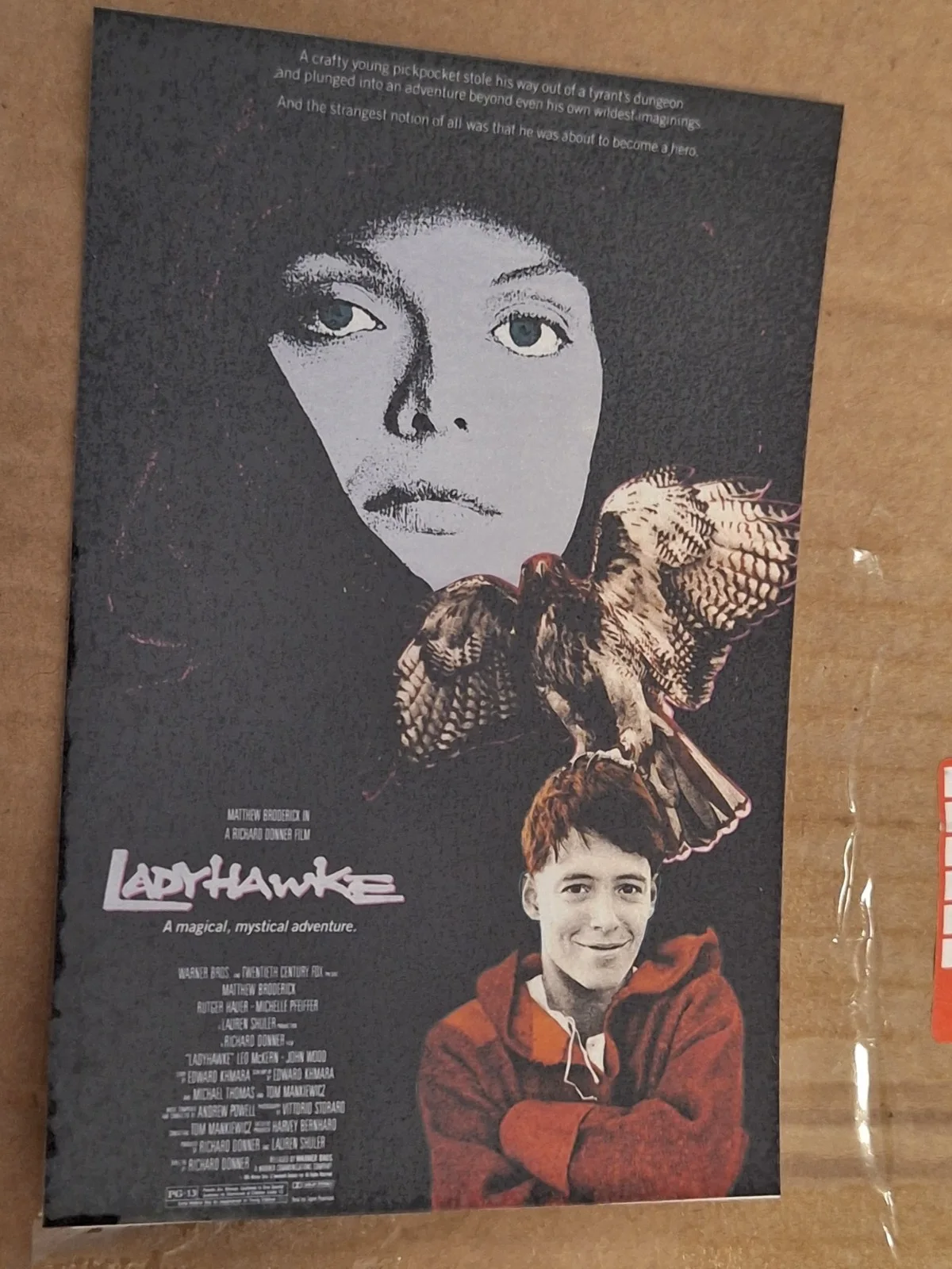 Vintage Style Postcard "Ladyhawke" 1985 – Reproduction Art – Print, image 2