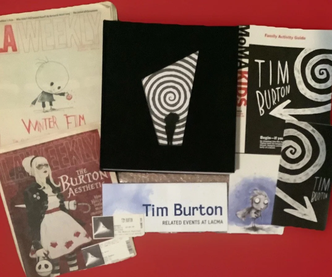 Tim Burton — The Art of Tim Burton AUTOGRAPHED Signed + MOMA / LACMA Event Guide & LA Weekly