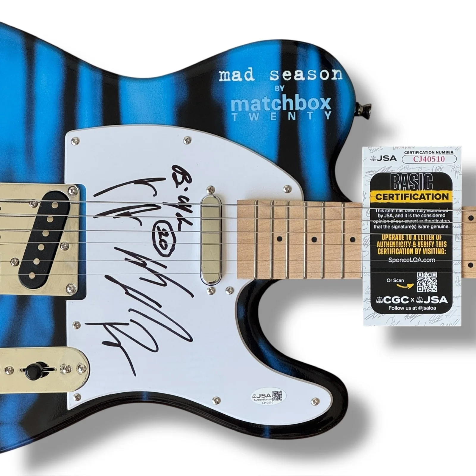 Matchbox Twenty Signed Guitar Custom JSA COA 20 Rob Thomas Kyle Cook Yale +1, image 2