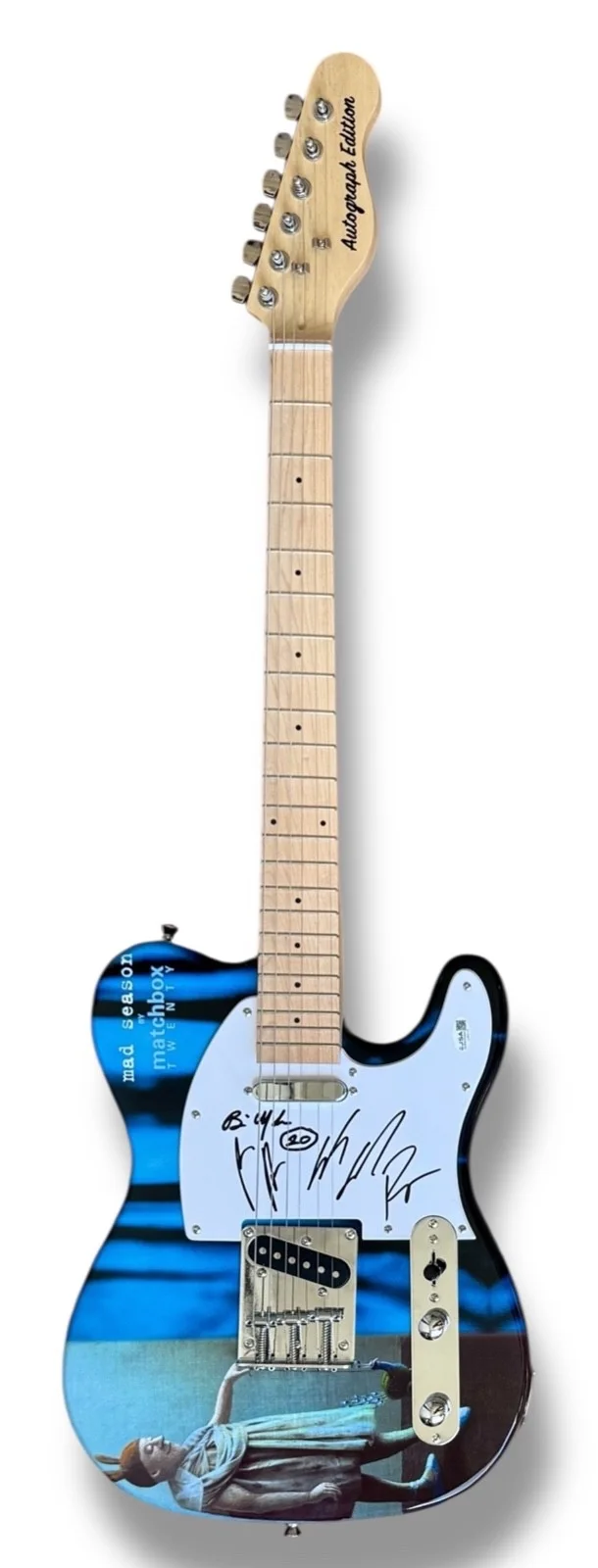 Matchbox Twenty Signed Guitar Custom JSA COA 20 Rob Thomas Kyle Cook Yale +1, image 3
