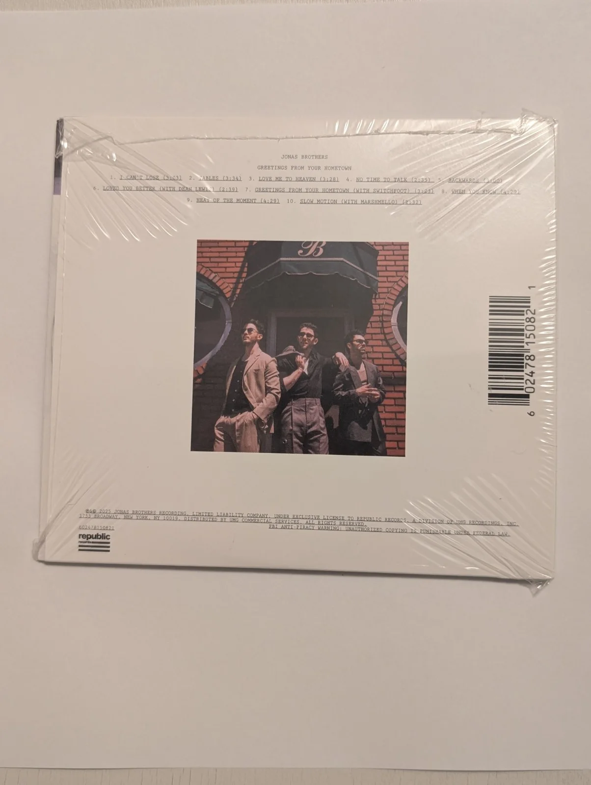Jonas Brothers Greetings From Your Hometown Signed CD Cover, image 3