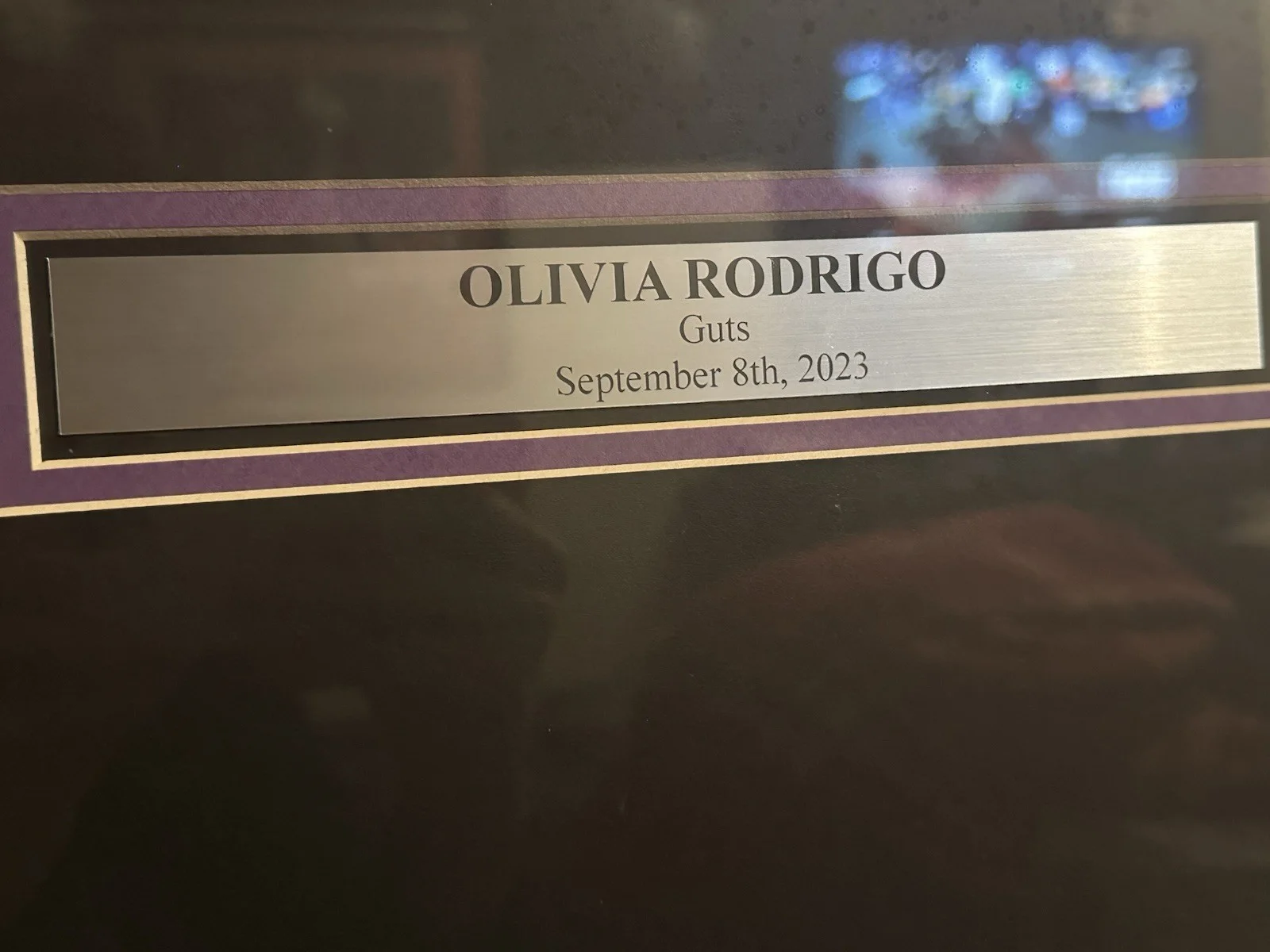 Olivia Rodrigo Autographed Guts Vinyl Frame, image 2