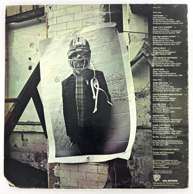 Roger Daltrey, Pete Townshend — Roger Daltrey Pete Townshend Signed Autograph Who Odds & Sods Album Record JSA, image 2