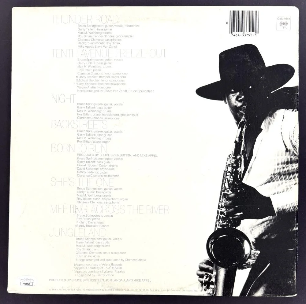 Roy Bittan, David Sancious, David Sanborn, Bruce Springsteen, Gar — Bruce Springsteen E Street Band x6 Signed Autograph Born to Run Album Record JSA, image 2