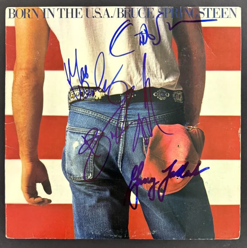 Bruce Springsteen, Garry Tallent, Steven Van Zandt, Max Weinberg — Bruce Springsteen Van Zandt Weinberg Tallent Signed Autograph Album Record JSA
