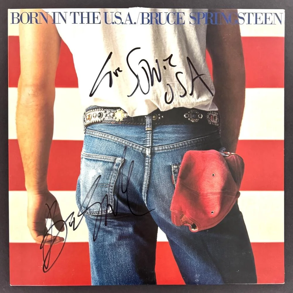 Bruce Springsteen, Steven Van Zandt — Bruce Springsteen & Steven Van Zandt Signed Autograph Born in the USA Album JSA
