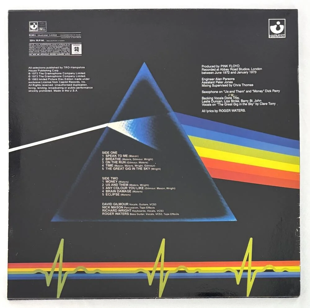 Roger Waters — Roger Waters Pink Floyd Signed Autograph Dark Side of the Moon Album Record JSA, изображение 2