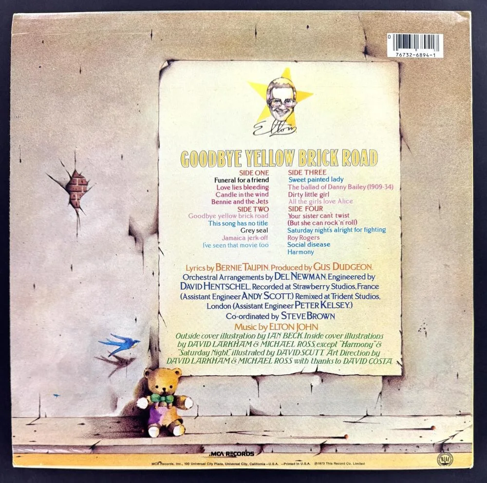 Elton John — Elton John Signed Autograph Goodbye Yellow Brick Road Album Record w/ JSA COA, изображение 2