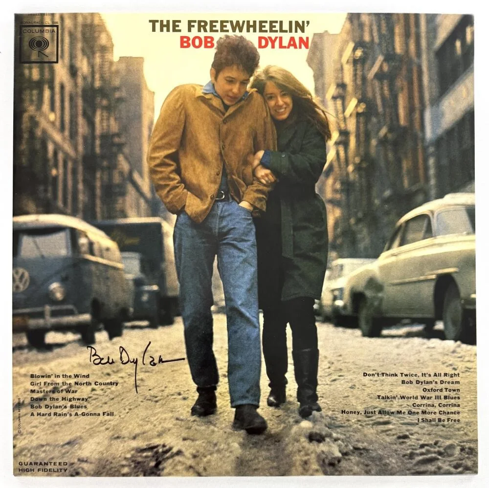 Bob Dylan — Bob Dylan Signed Autograph Album Vinyl Record LP Freewheelin w/ Rosen & JSA COA