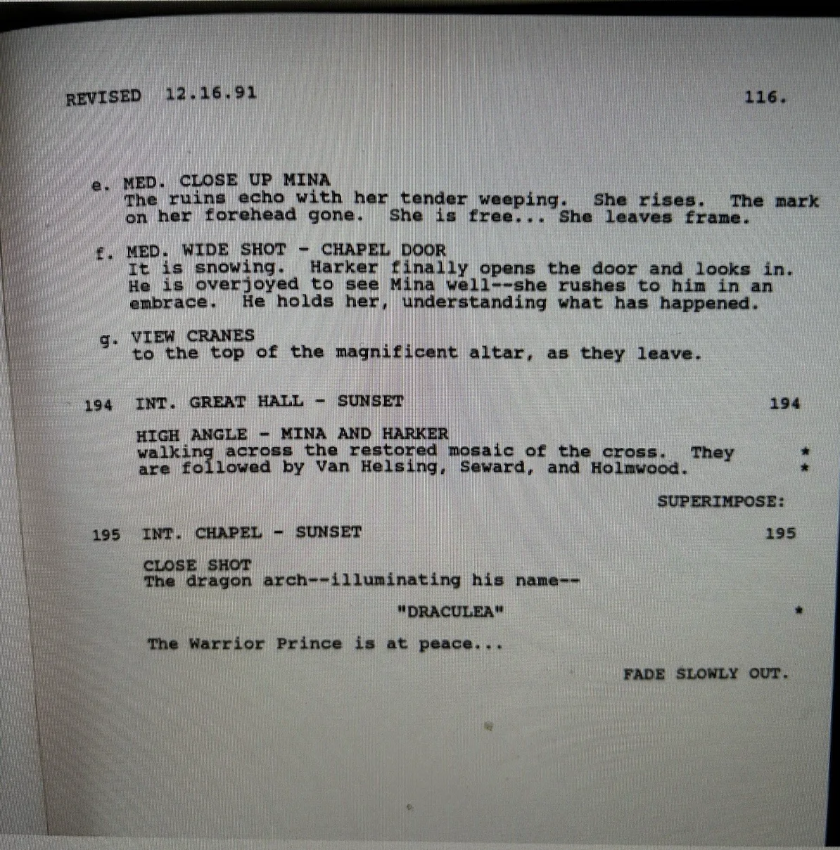 CEO of Columbia s Script of FRANCIS FORD COPPOLA S DRACULA signed by Coppola, image 5