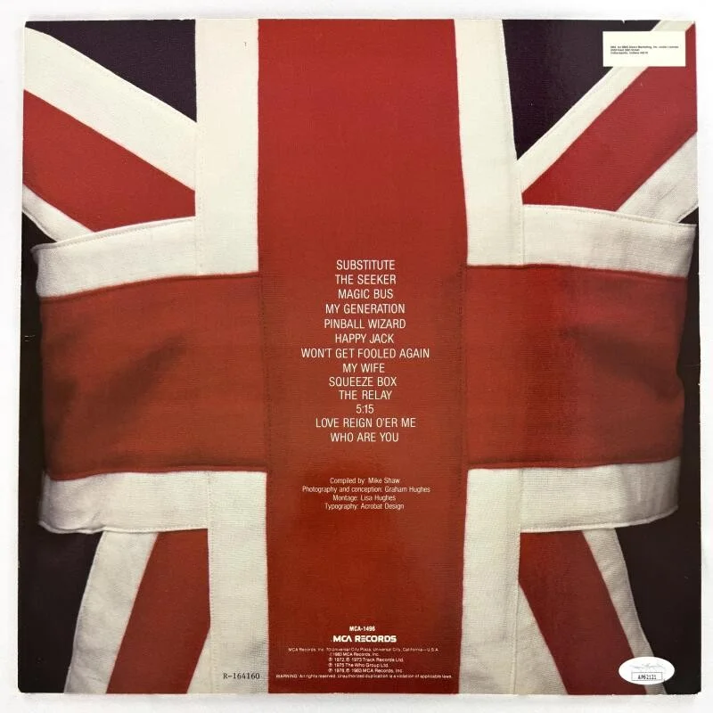 Roger Daltrey, John Entwistle, Pete Townshend — The Who Band Signed Autograph Album Record Entwistle Daltrey Townshend - JSA COA, изображение 2