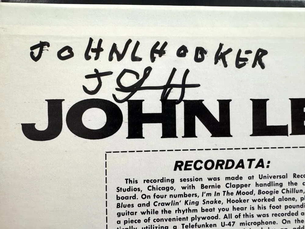 John Lee Hooker — John Lee Hooker Signed Autograph Album Vinyl Record LP - Very Rare! w/ JSA COA, image 3