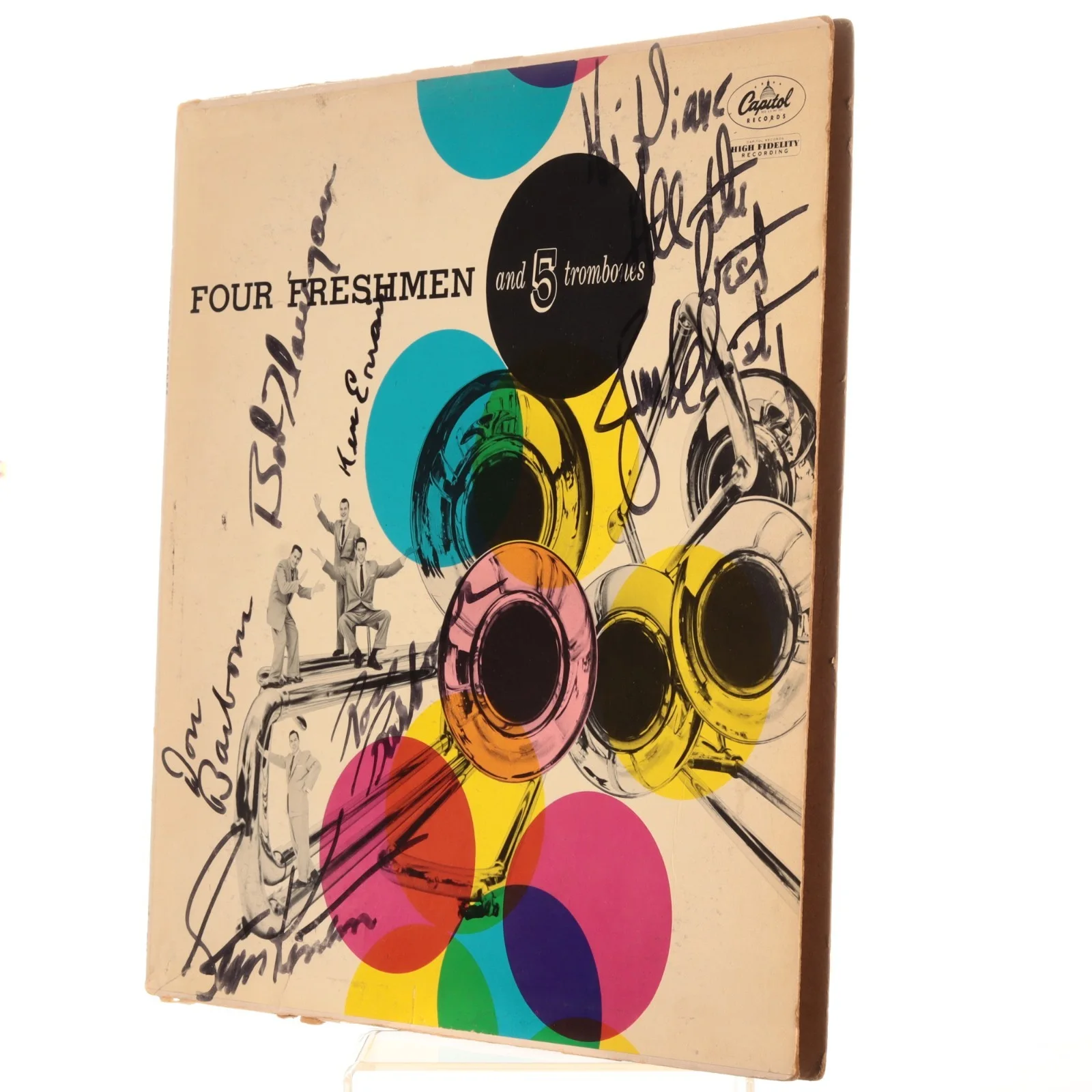 RARE! All 4 Freshmen + Stan Kenton & June Christy Signed LP | 1959 Provenance, изображение 3