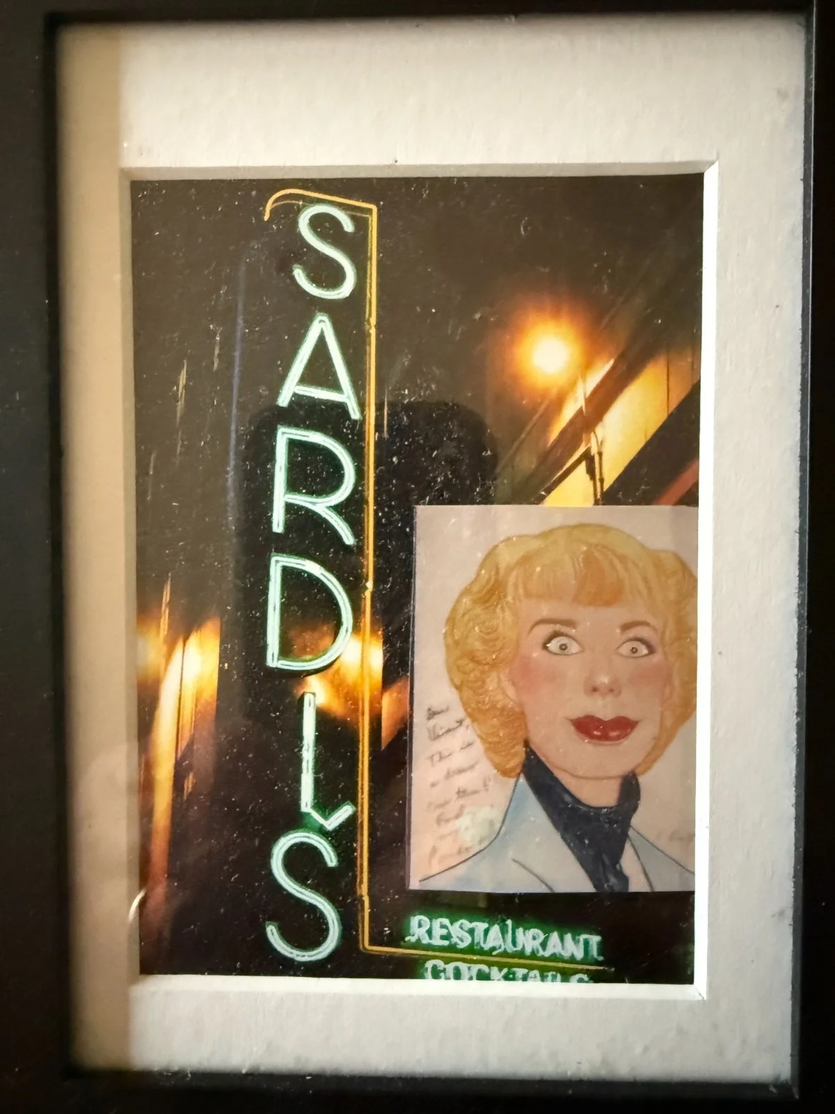 Joyce Randolph — Joyce Randolph Framed Signed Napkin with Photos, image 3