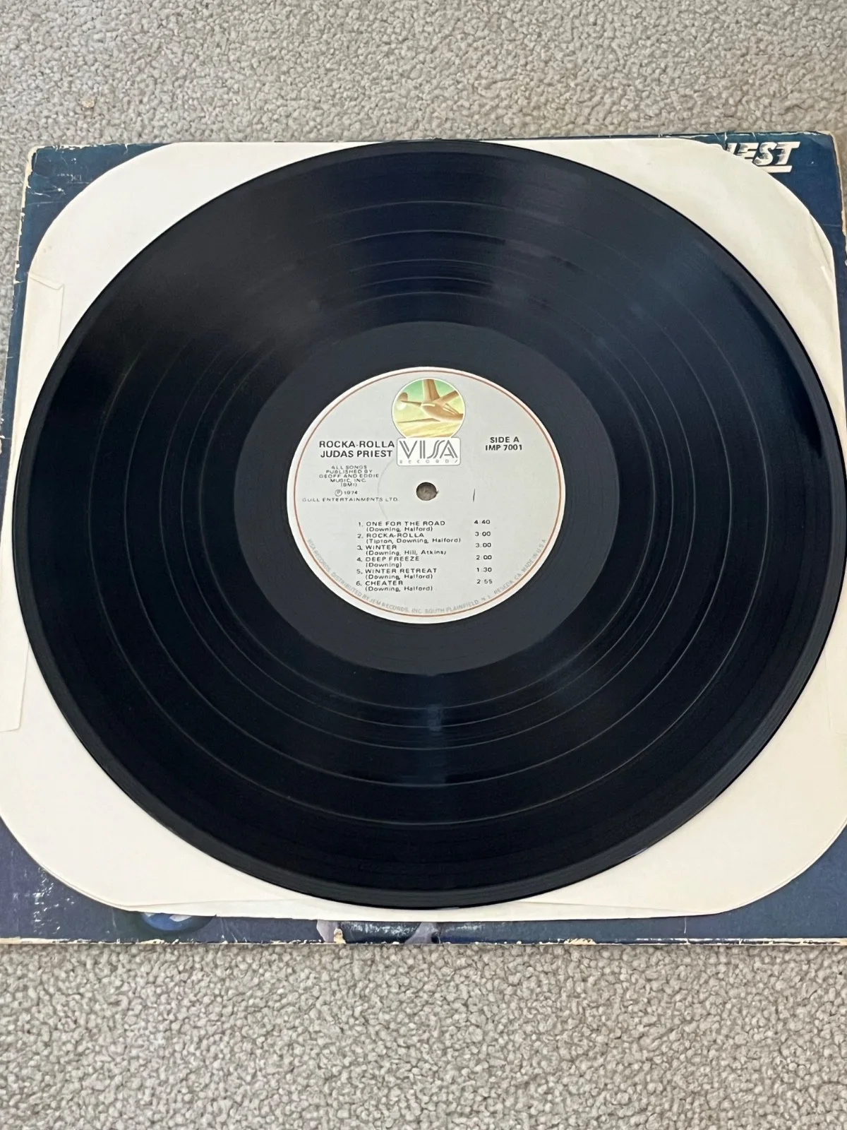 JUDAS PRIEST Signed Rocka Rolla 1974 Vinyl Album JSA LOA Tipton Downing Hill, image 4