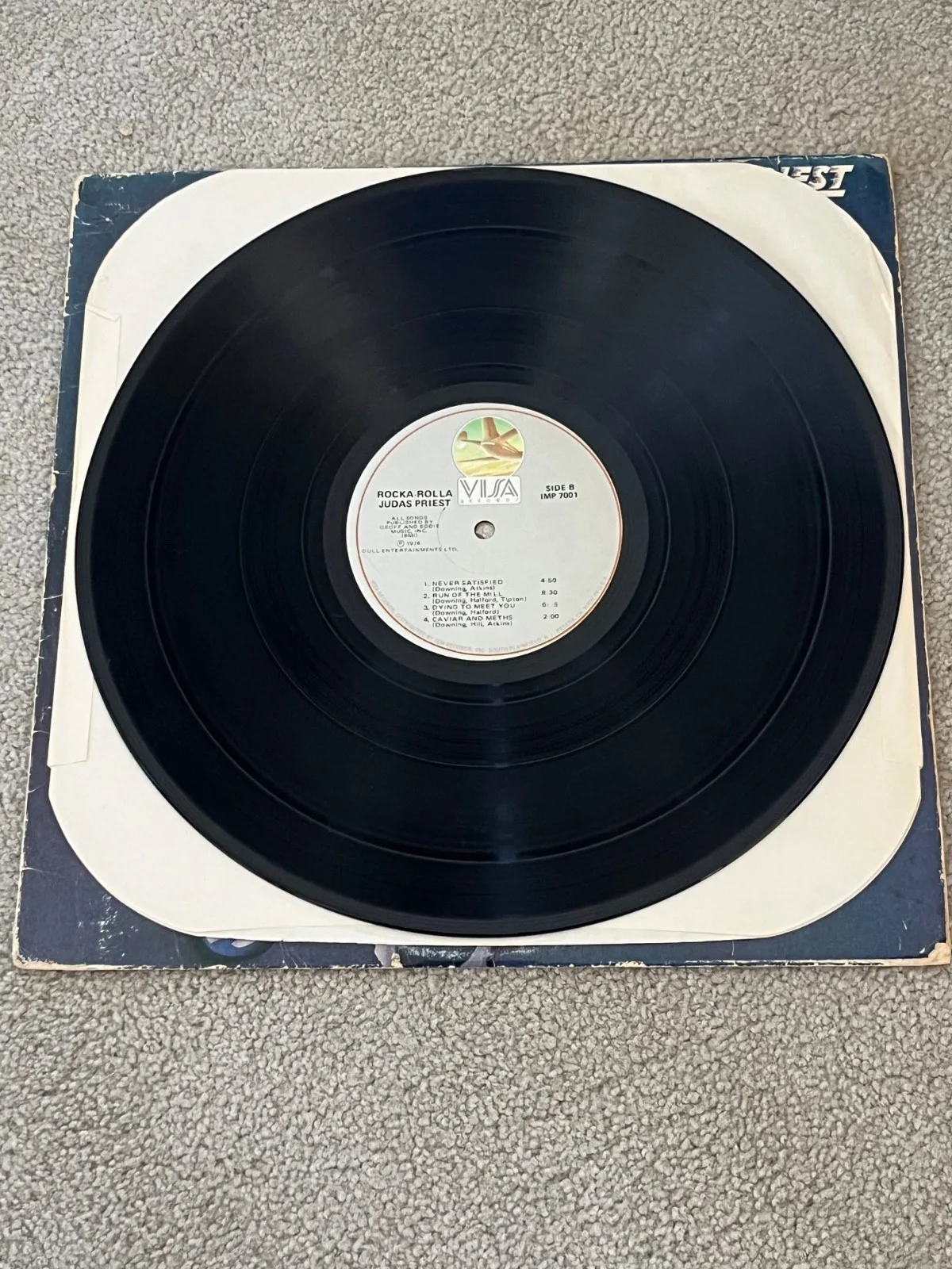 JUDAS PRIEST Signed Rocka Rolla 1974 Vinyl Album JSA LOA Tipton Downing Hill, image 5