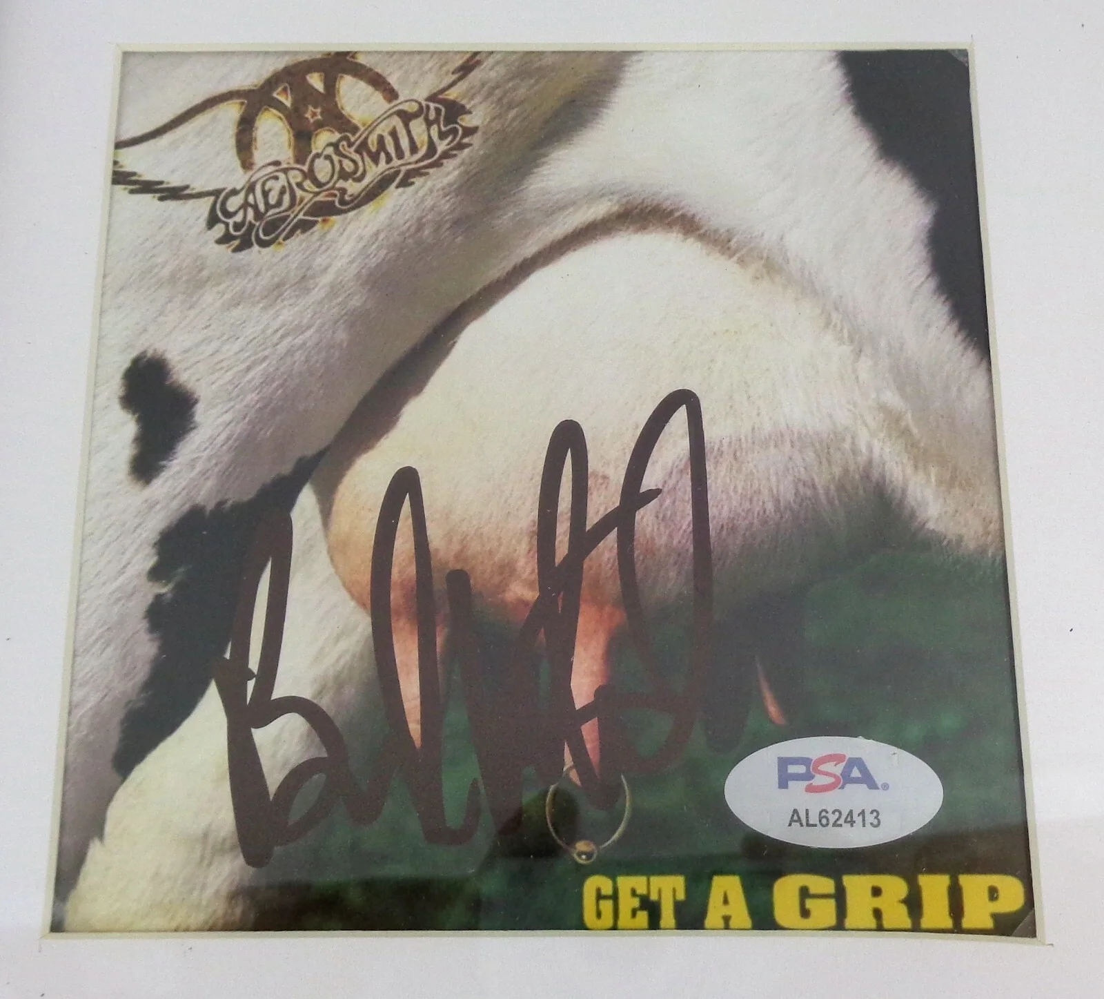 Brad Whitford Aerosmith Signed Autograph Get A Grip CD Framed PSA/DNA COA, image 2